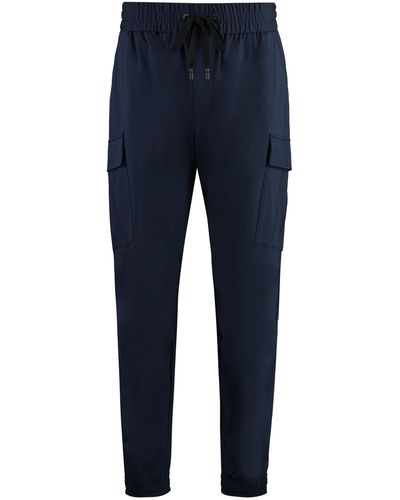 Dolce & Gabbana Cotton Blend Trousers - Blue