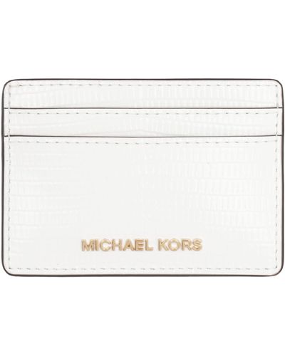 MICHAEL Michael Kors Portacarte Jet Set in pelle - Bianco