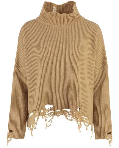 Pinko Chitone Turtleneck Sweater - Natural