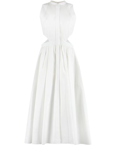 Alexander McQueen Cotton Long Dress - White
