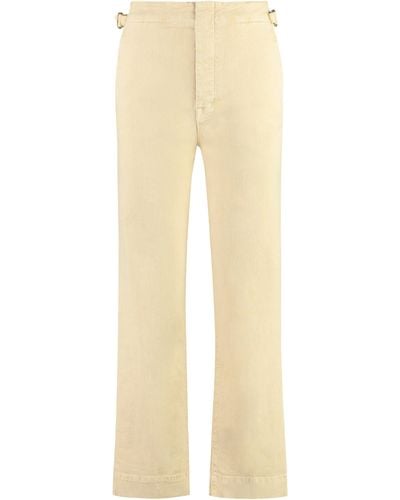 Mother The Cinch Greaser Cotton Trousers - Natural