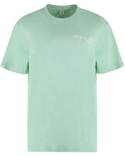 Sporty & Rich Cotton Crew-neck T-shirt - Green
