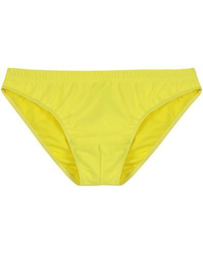 Moschino Logo Print Swim Briefs - Yellow