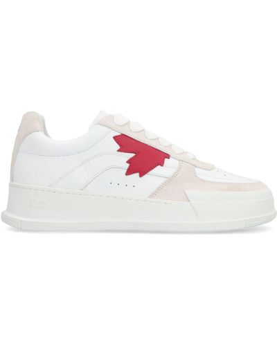 DSquared² Sneakers low-top Canadian in pelle - Bianco