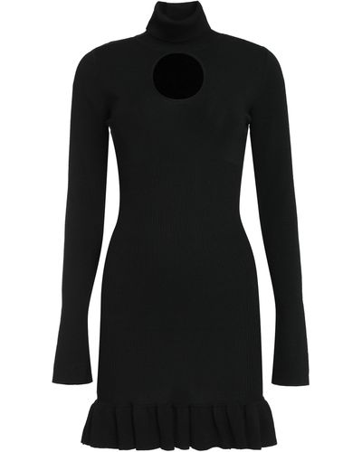 Pinko Knitted Turtleneck Dress - Black