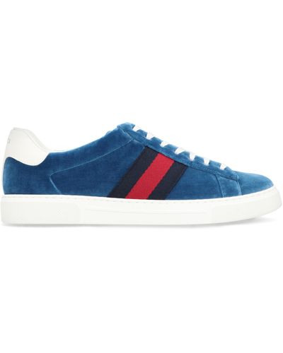 Gucci Sneakers Ace in velluto - Blu