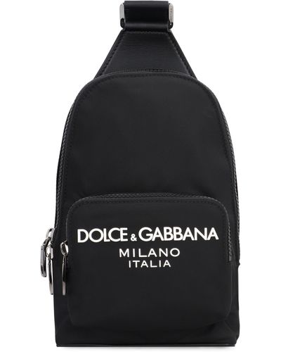 Dolce & Gabbana Zaino monospalla in nylon - Nero