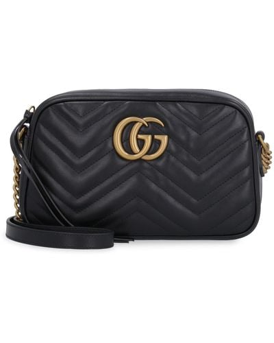 Gucci GG Marmont Quilted Leather Crossbody Bag - Black