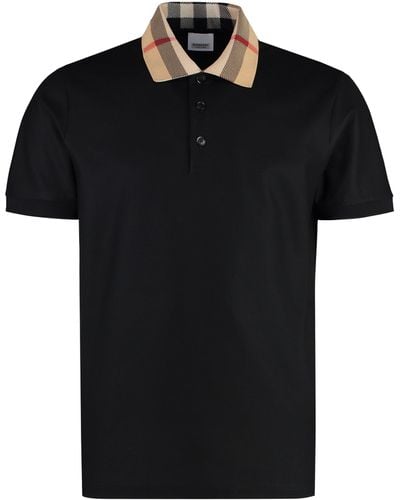 Burberry Cotton Piqué Polo Shirt - Black