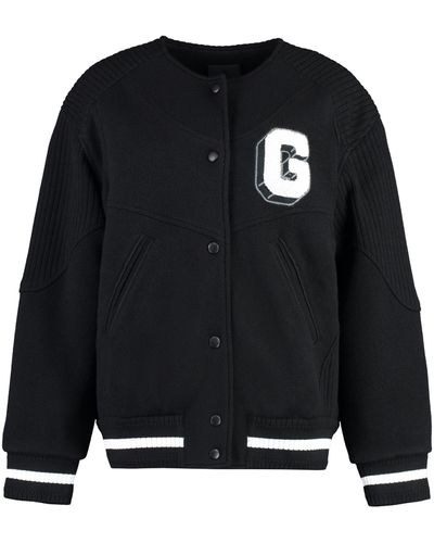 Givenchy Bomber in lana con patch - Nero