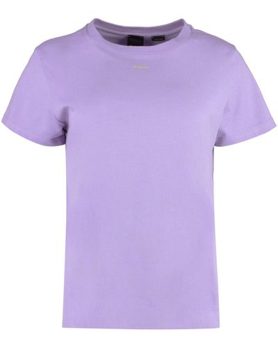 Pinko Basico Logo Cotton T-shirt - Purple