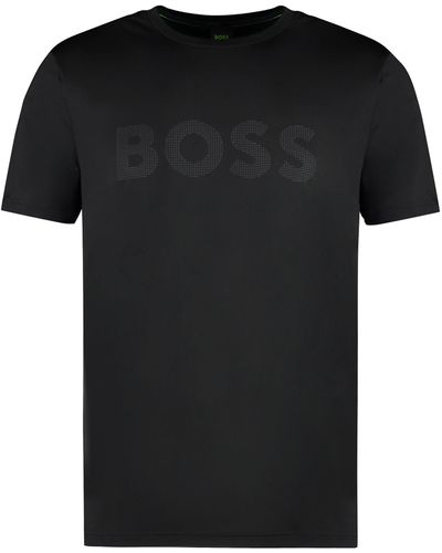 BOSS Logo Print T-shirt - Black