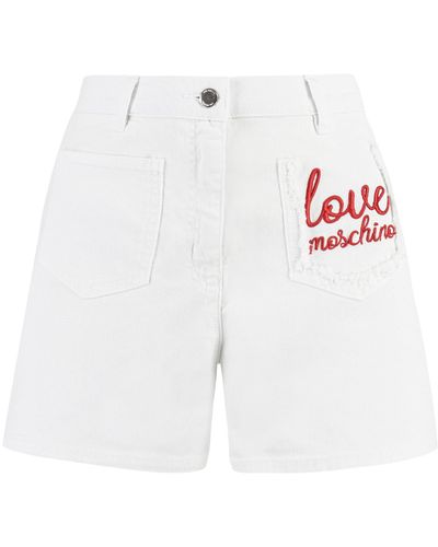 Love Moschino Shorts in denim - Bianco