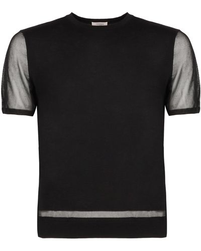 Agnona Knitted T-shirt - Black