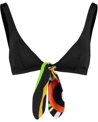 Emilio Pucci Triangle Bikini Top - Black