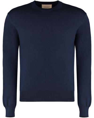 Gucci Maglione girocollo in lana - Blu