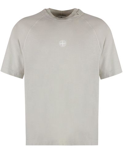 Stone Island Cotton Crew-neck T-shirt - Grey