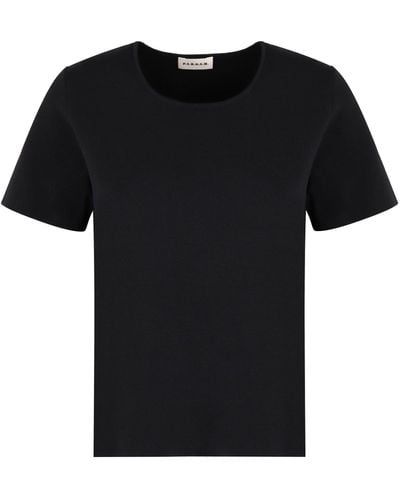 P.A.R.O.S.H. Knitted T-Shirt - Black
