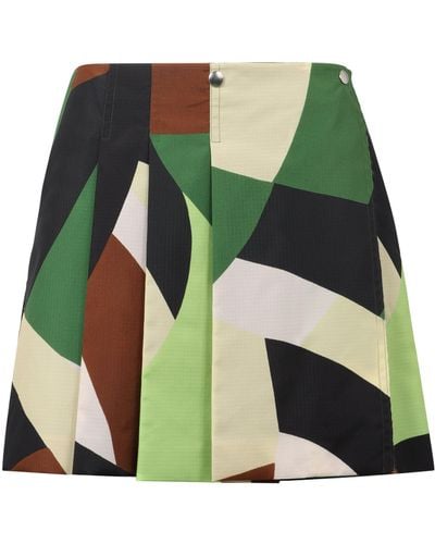 Plan C Gocaa Cotton Mini-skirt - Green