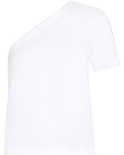 Calvin Klein One-Shoulder Top - White