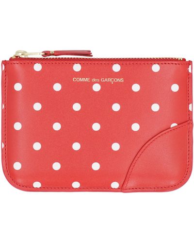 Comme des Garçons Small Leather Flat Pouch - Red