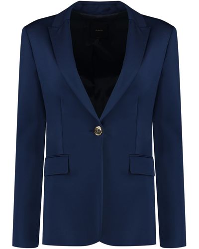 Pinko Signum Single-Breasted One Button Jacket - Blue