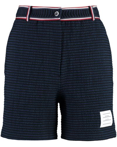 Thom Browne Shorts in maglia - Blu