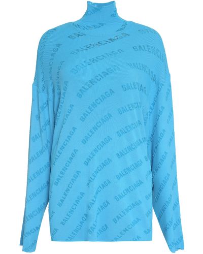 Balenciaga Turtleneck Sweater - Blue