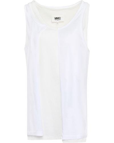 MM6 by Maison Martin Margiela Tank top in cotone - Bianco