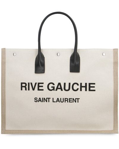 Saint Laurent Tote bag in canvas - Neutro