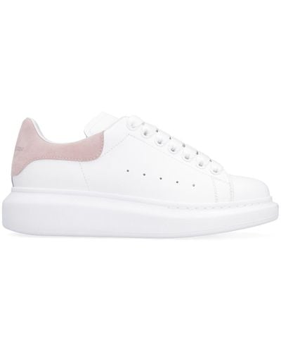 Alexander McQueen Leather Oversize Sneakers - White