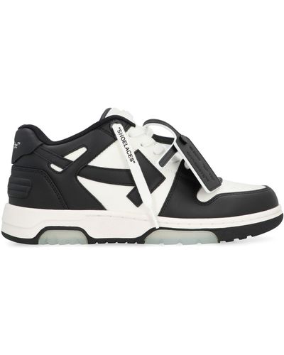 Off-White c/o Virgil Abloh Out Of Office Leather Low-top Trainers - Black