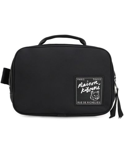 Maison Kitsuné The Traveller Nylon Belt Bag - Black