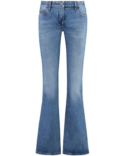 Off-White c/o Virgil Abloh Jeans flare a vita alta - Blu