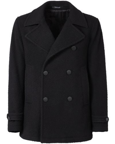 Tagliatore Monaco Wool And Cashmere Coat - Black