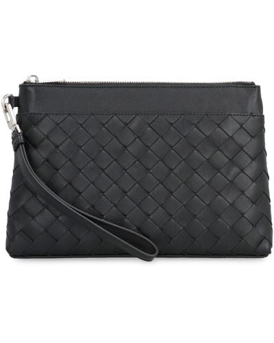 Bottega Veneta Pochette Intrecciato Prism - Grigio