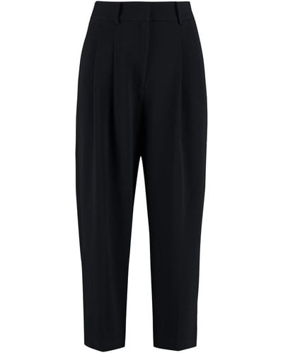 Michael Kors High-waisted Cropped Trousers - Black
