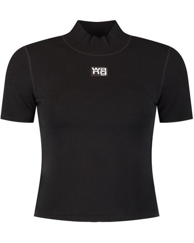 T By Alexander Wang Top Foundation Bodycon in maglia - Nero