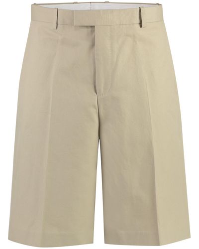 Ferragamo Cotton Bermuda Shorts - Natural