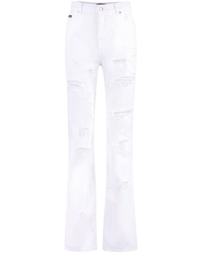 Dolce & Gabbana 5-Pocket Straight-Leg Jeans - White