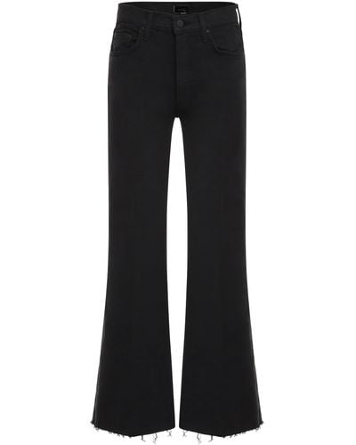 Mother Jeans Larghi The Tomcat Roller Fray In Cotone - Nero