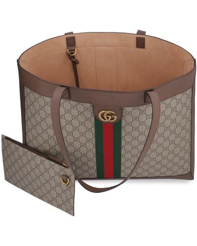 Gucci Ophidia GG Supreme Fabric Tote Bag - Natural