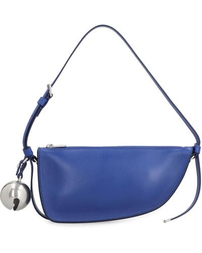 Burberry Shield Sling Leather Mini Shoulder Bag - Blue