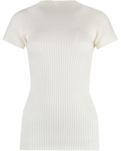 Fabiana Filippi T-shirt in maglia di cotone - Bianco