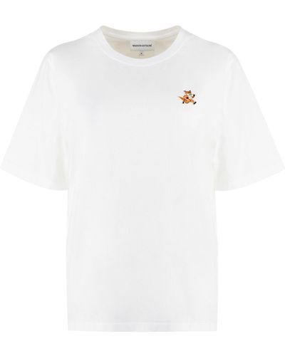 Maison Kitsuné Cotton Crew-neck T-shirt - White
