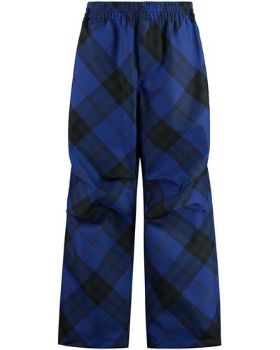 Burberry Twill Trousers - Blue