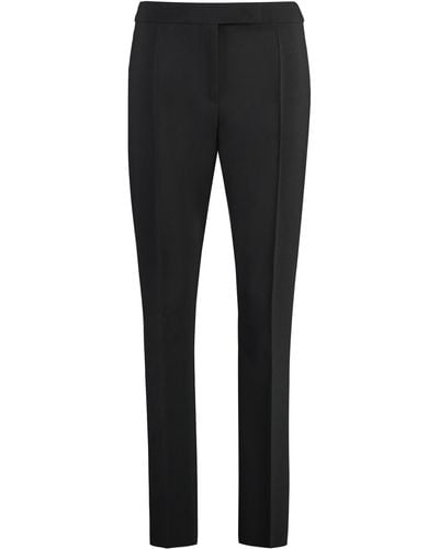 Max Mara Pantaloni straight-leg in lana - Nero