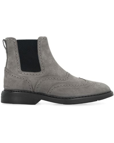 Hogan Chelsea boots H576 in suede - Marrone