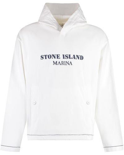 Stone Island Cotton Hoodie - White
