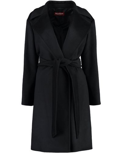 Max Mara Studio Cappotto Tigre in lana vergine - Nero